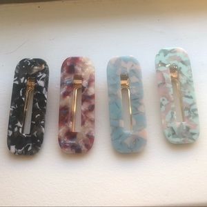 4 for $25 Marble Design Barrette Set
